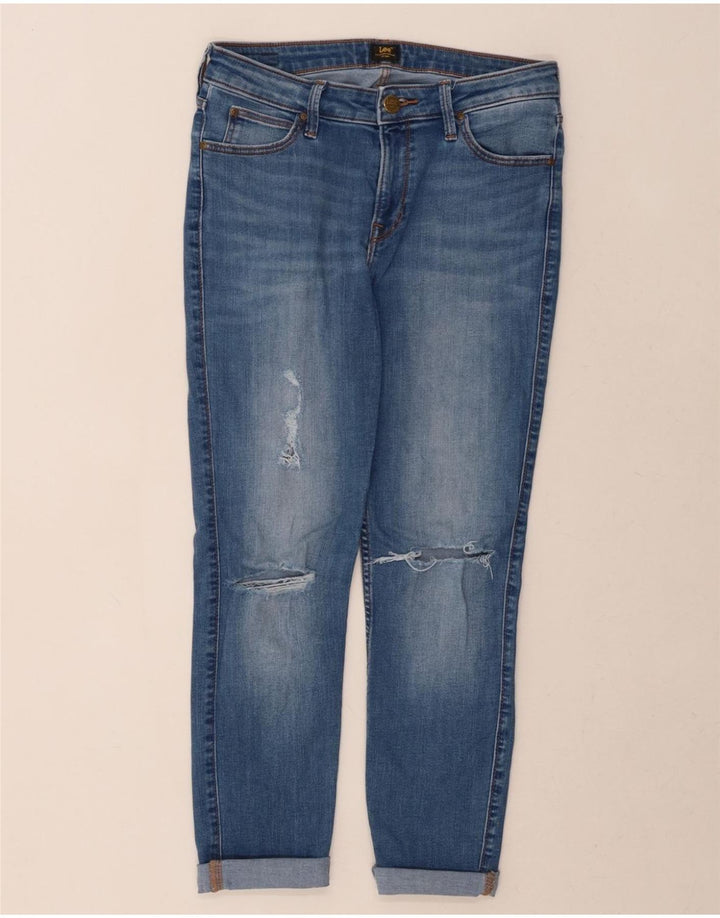 LEE Womens Scarlett Distressed Straight Jeans W30 L25 Blue Cotton Vintage Lee and Second-Hand Lee from Messina Hembry 