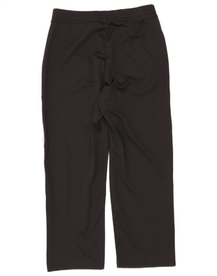 REEBOK Womens Graphic Tracksuit Trousers UK 14 Medium  Black Polyester