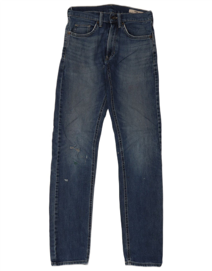 Marks & Spencer Herren Distressed Slim Jeans W28 L33 Blaue Baumwolle