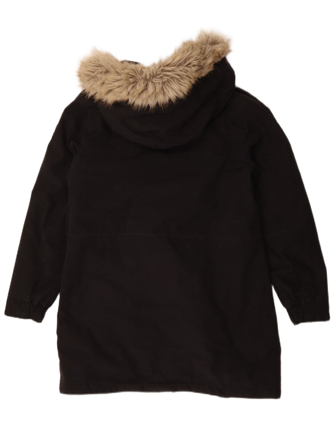 Calvin Klein Jeans Damen Übergroße Sherpa Parka Jacke UK 10 Small Schwarz