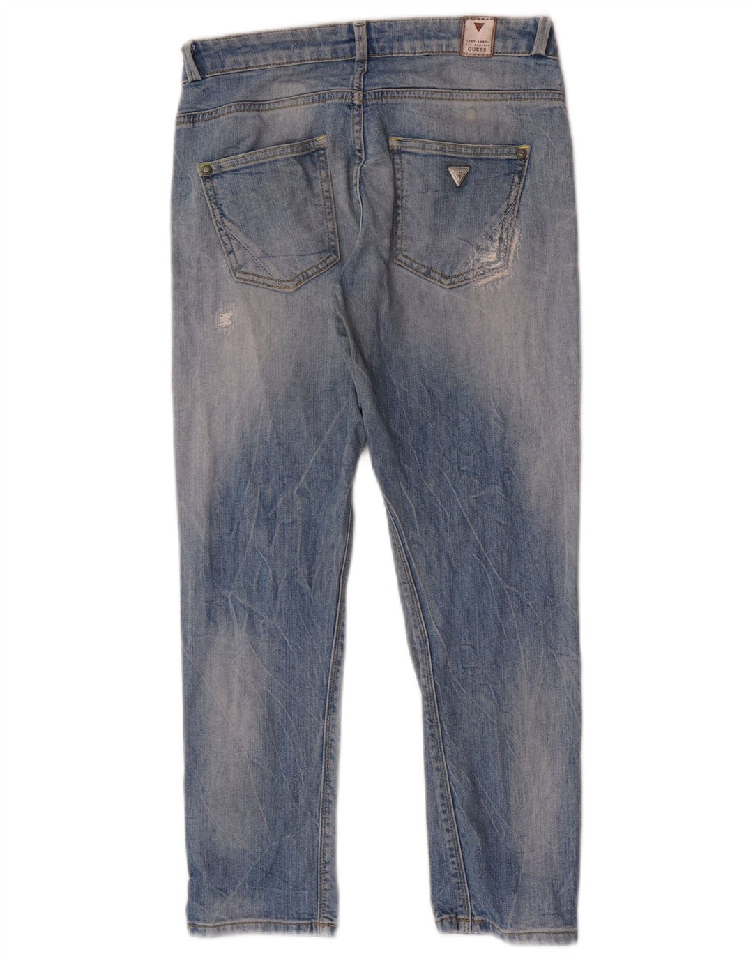 Guess Damen Distressed Slim Jeans W26 L24 Blaue Baumwolle