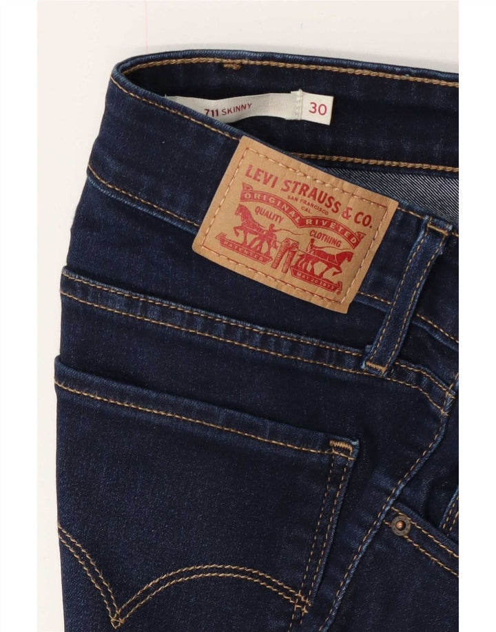 Levi's Damen 711 Skinny Jeans W30 L30 Marineblau