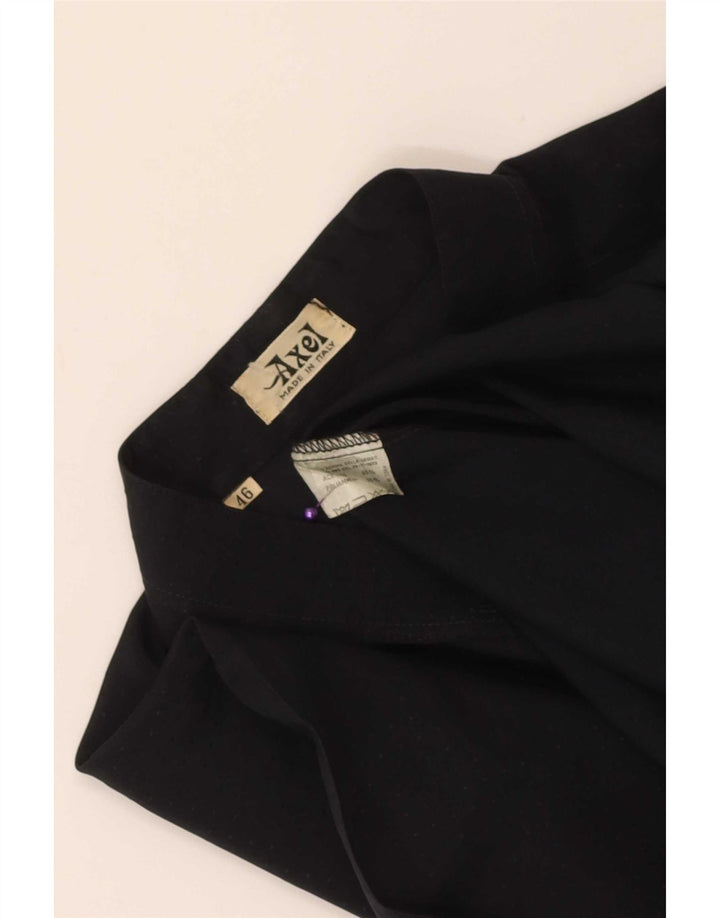 Vintage Damen Hemdbluse IT 46 Großes schwarzes Acetat