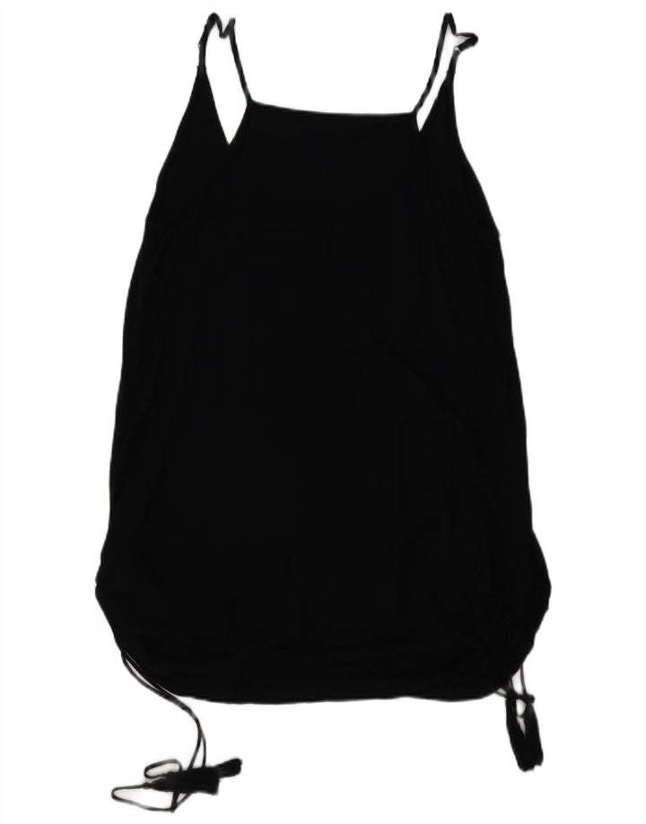 HARLEY Damen Cami Top UK 10 Small Schwarz Rayon