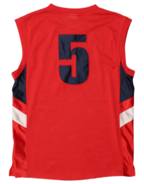 Nike Dri Fit Grafik-Weste für Jungen, 12–13 Jahre, Größe L, Rot, Farbblock