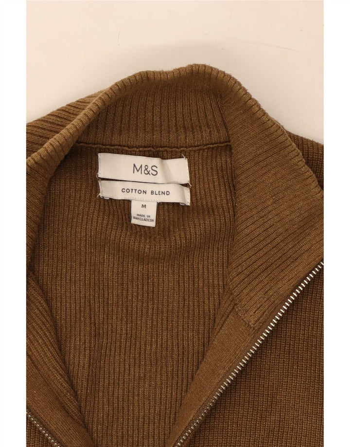 Marks & Spencer Herren-Strickjacke aus mittelbeigem Polyester