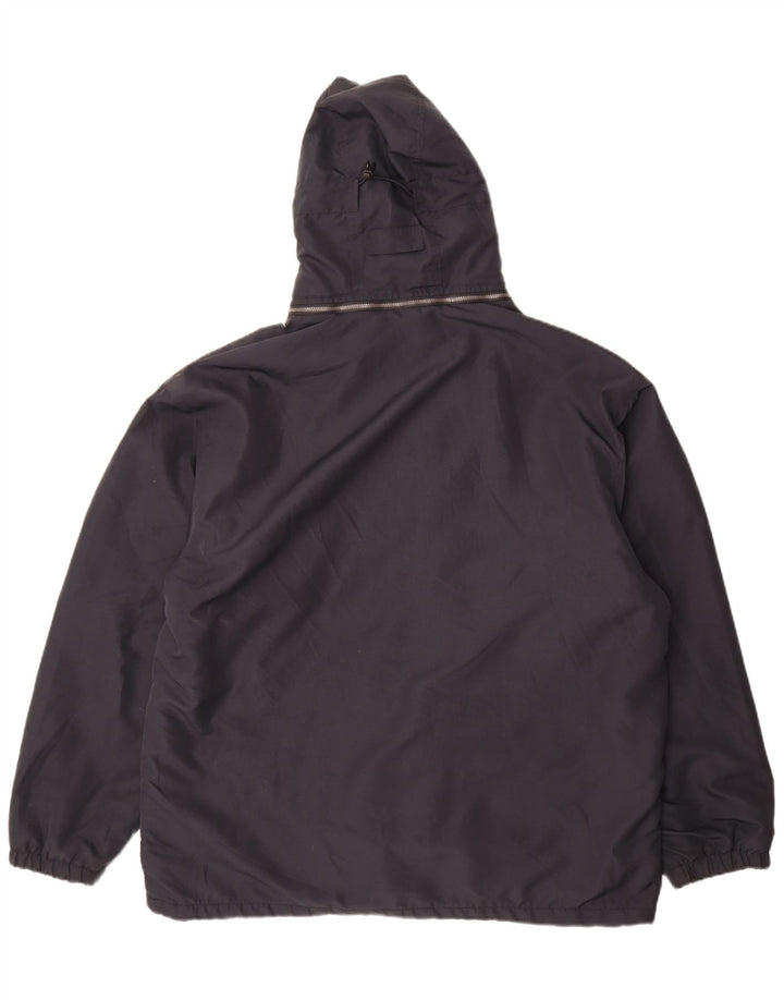 Kappa Herren Kapuzen-Wendejacke UK 40 Large Marineblau Polyester