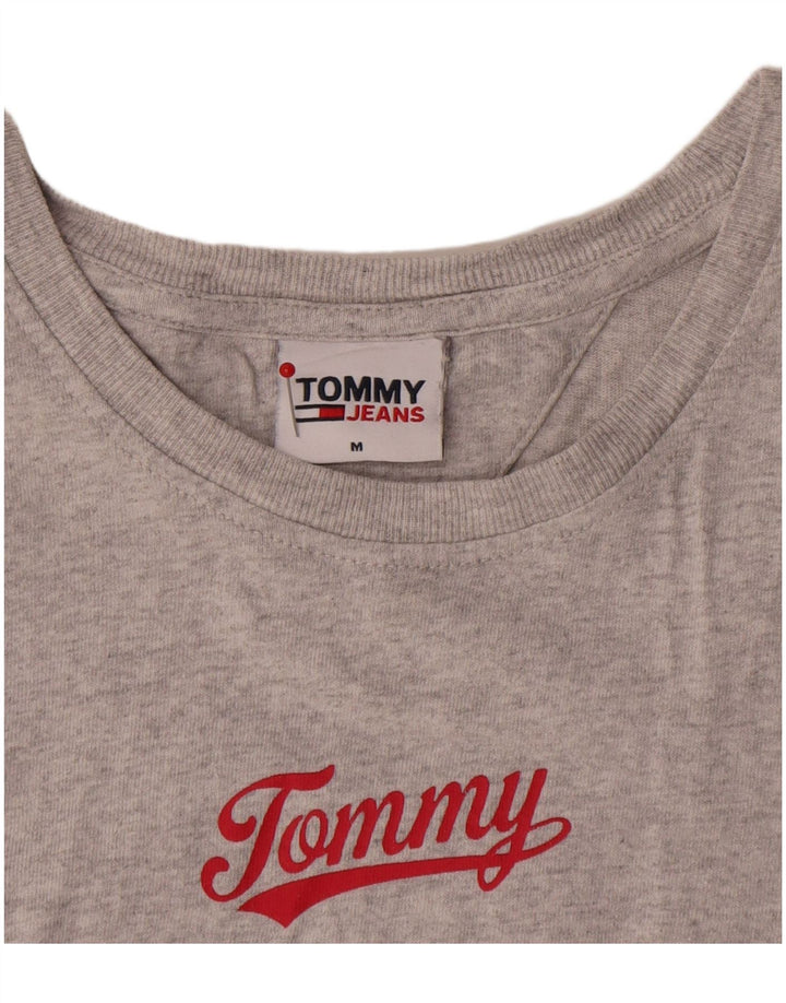Tommy Hilfiger Herren-T-Shirt mit Grafik, mittelgraue Baumwolle