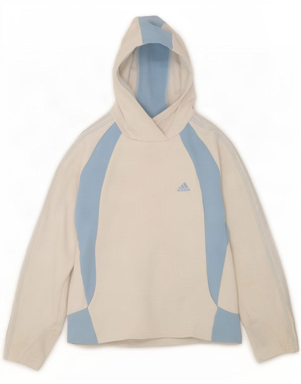 Adidas Climawarm Hoodie-Pullover für Mädchen, 13–14 Jahre, weißes Farbblockdesign