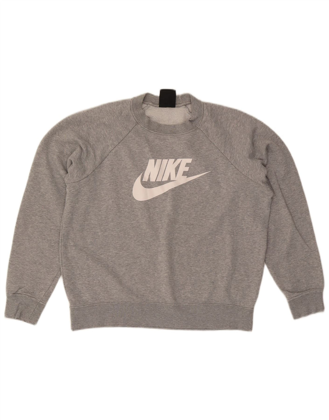 Nike Damen Graphic Sweatshirt Pullover UK 14 Mittelgraue Baumwolle