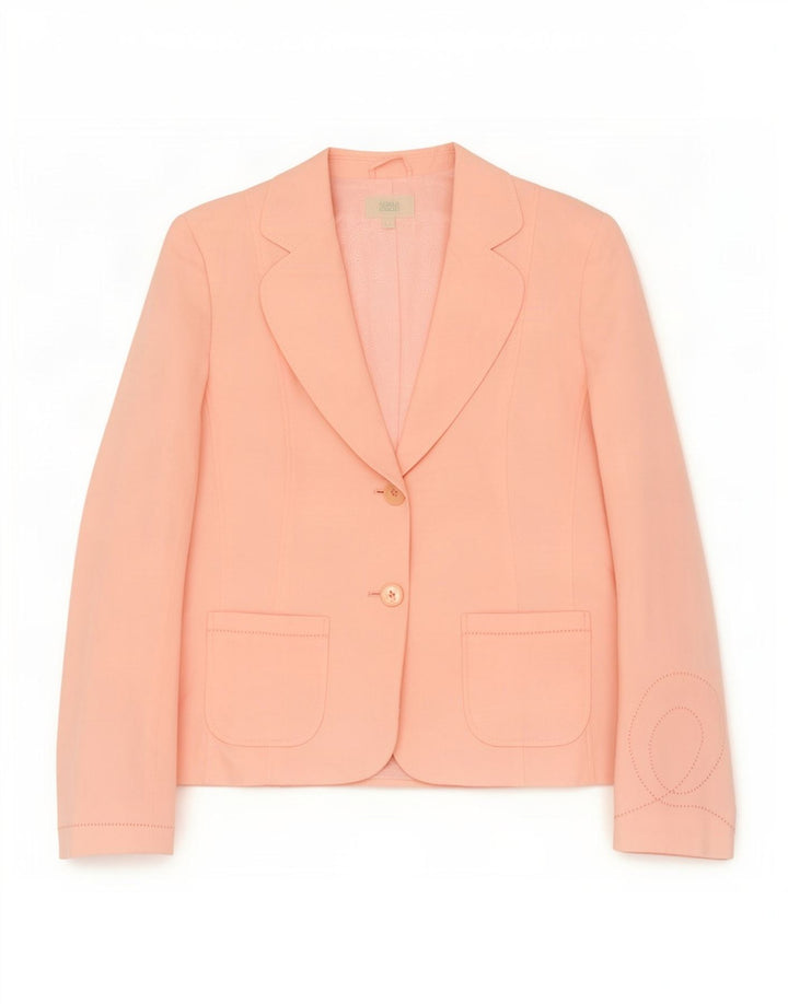 Marks & Spencer Damen-Blazerjacke mit 2 Knöpfen, Gr. 14, Rosa, Lyocell