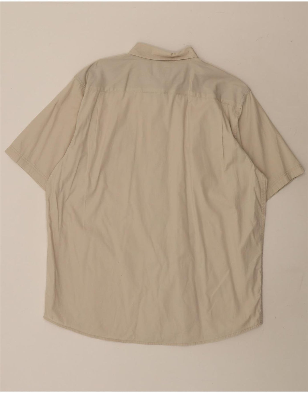 WRANGLER Herren-Kurzarmhemd, groß, beige, Baumwolle