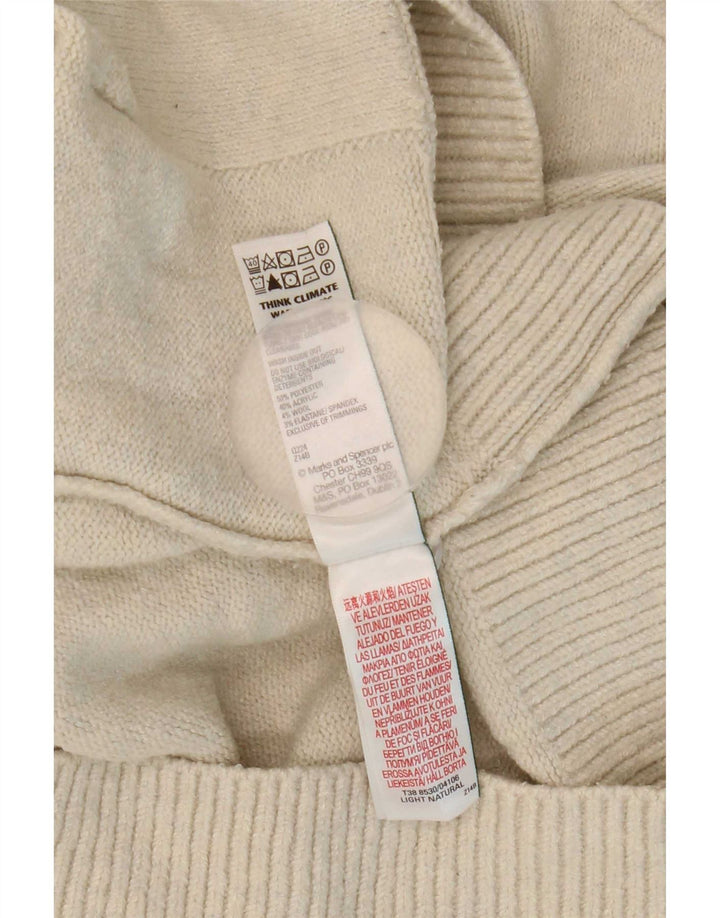 Marks & Spencer Damen-Strickjacke in Übergröße, Gr. 14, Mittelbeige