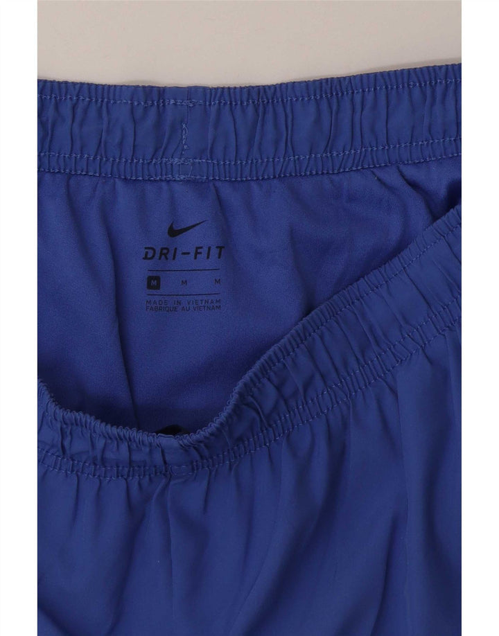 Nike Damen Sportshorts UK 12 Mittelblaues Polyester
