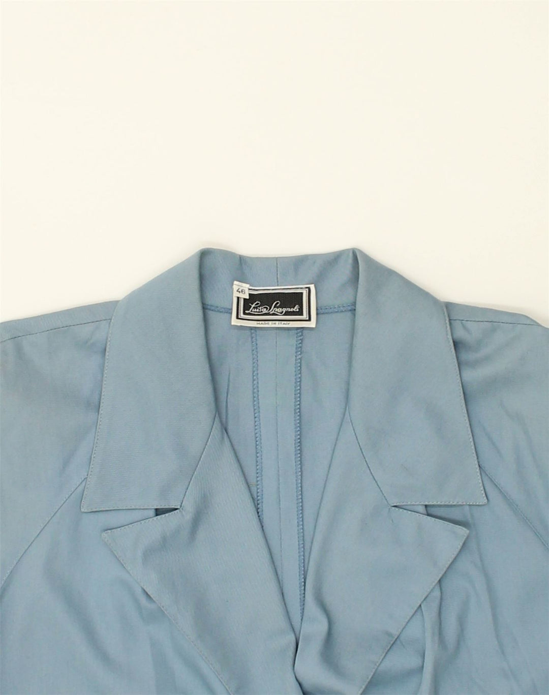 LUISA SPAGNOLI Womens 3 Button Short Sleeve Blazer Jacket IT 46 Large Blue | Vintage Luisa Spagnoli | Thrift | Second-Hand Luisa Spagnoli | Used Clothing | Messina Hembry 
