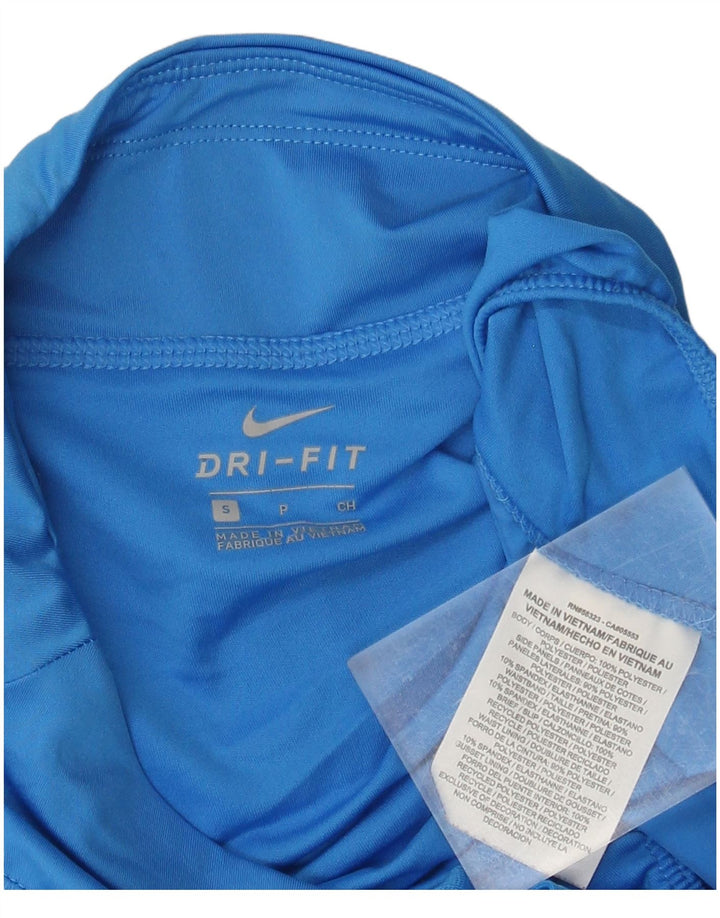 NIKE Damen Dri Fit Sport Shorts UK 10 Small Blau Polyester