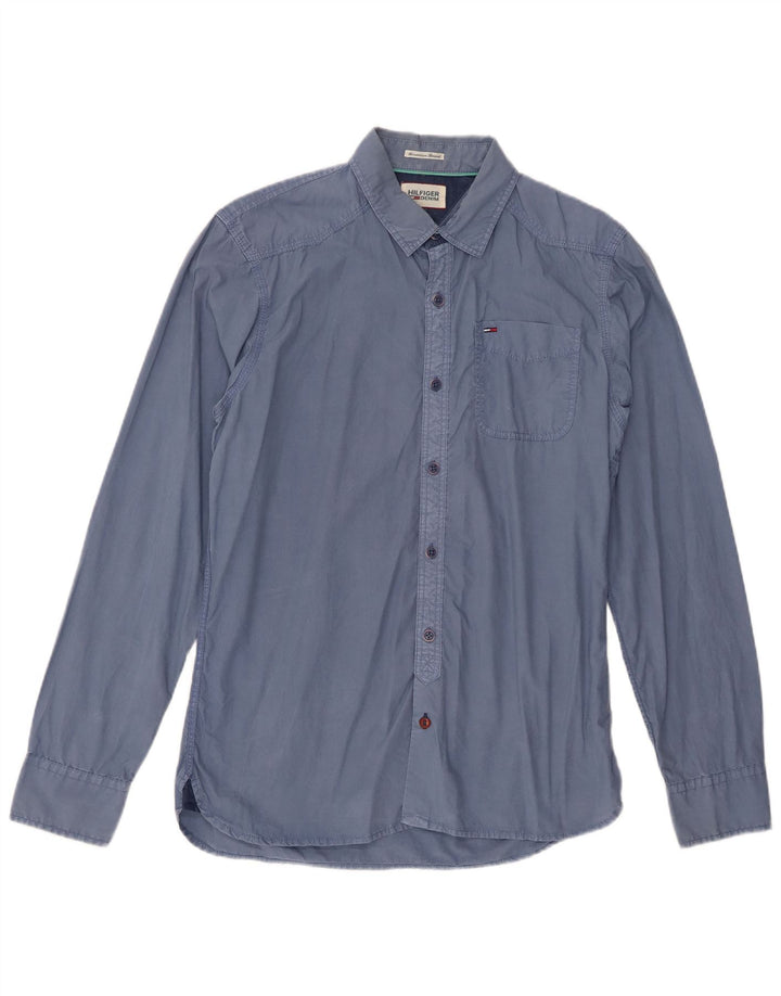 Tommy Hilfiger Herrenhemd Mittelblau