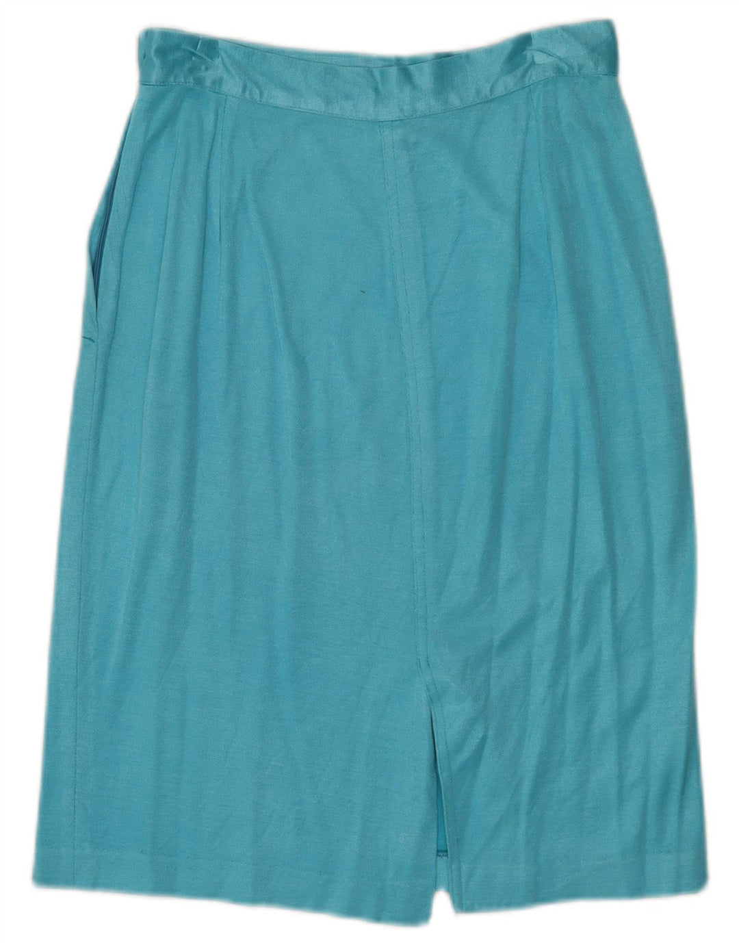 Vintage Damen Bleistiftrock IT 42 Medium W26 Blaue Baumwolle