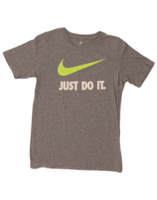 Nike Jungen Athletic Cut Graphic T-Shirt Top 12–13 Jahre Große graue Baumwolle