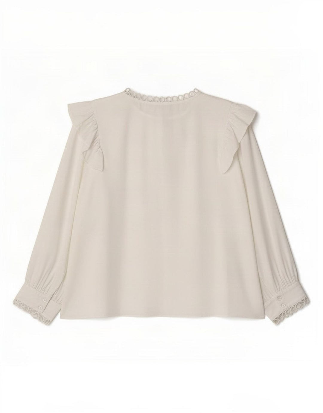Zara Damen-Blusenoberteil mit 3/4-Ärmeln, UK-Größe 44, Größe L, Weiß, Polyester