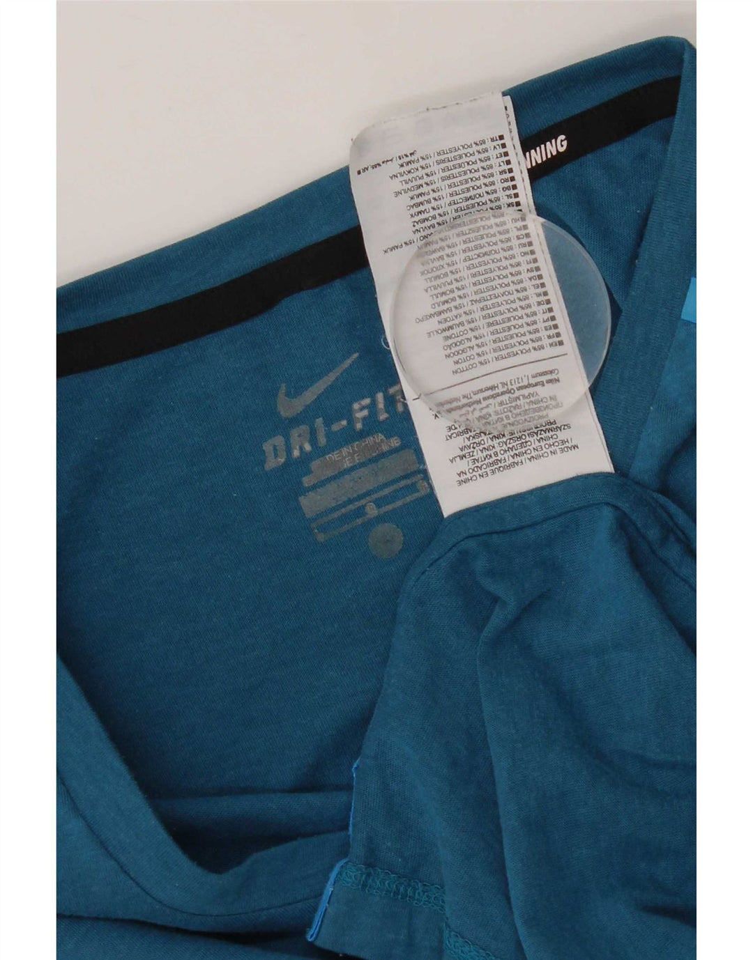 Nike Herren Dri Fit T-Shirt Top Large Blau Polyester