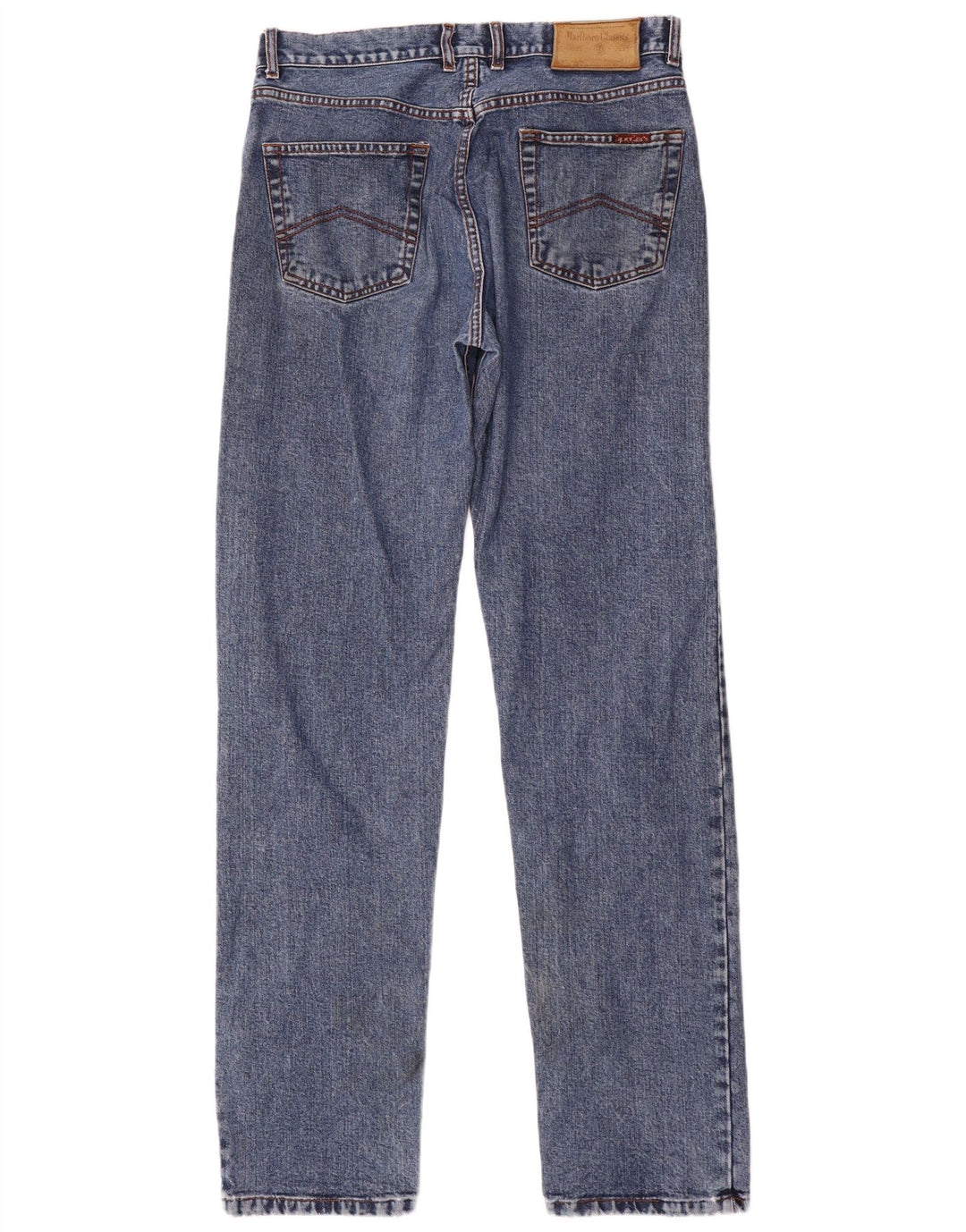 MARLBORO CLASSICS Herren Straight Jeans W33 L34 Blaue Baumwolle