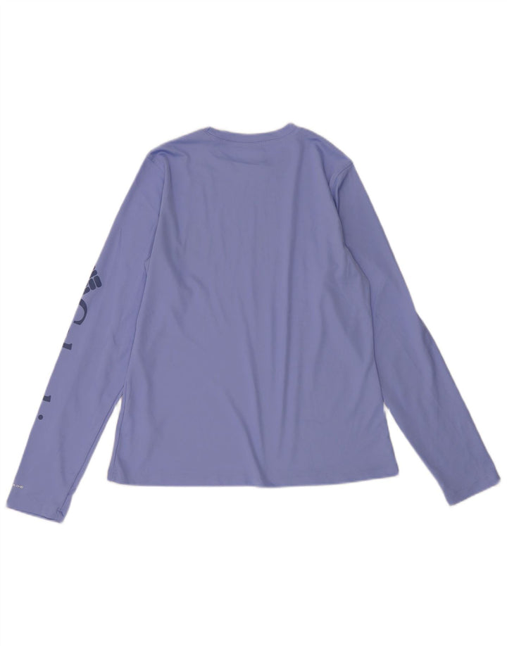COLUMBIA Mens Graphic Top Long Sleeve Small Purple Polyester