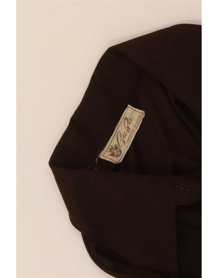 Vintage Damen A-Linie Kleid UK 14 Mittelbraun