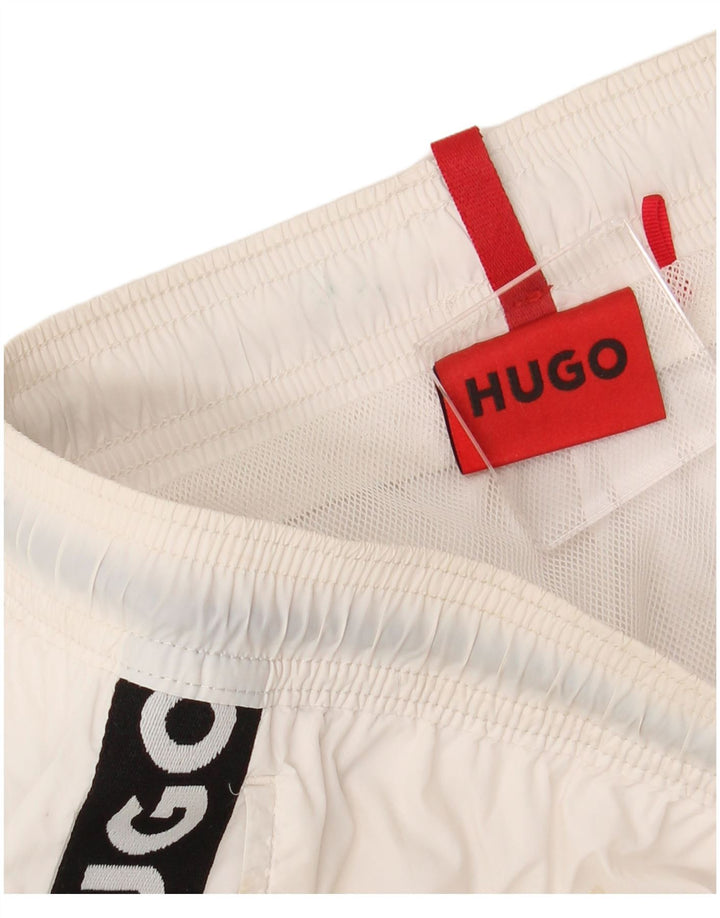 HUGO BOSS Herren Badeshorts Small Weiß Polyamid