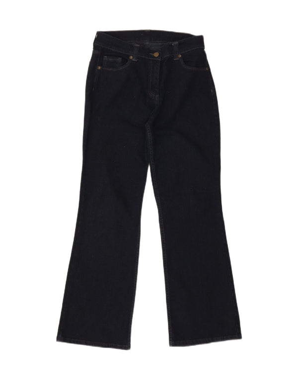 Marks & Spencer Damen kurze Bootcut-Jeans UK 10 Small W27 L28 Marineblau