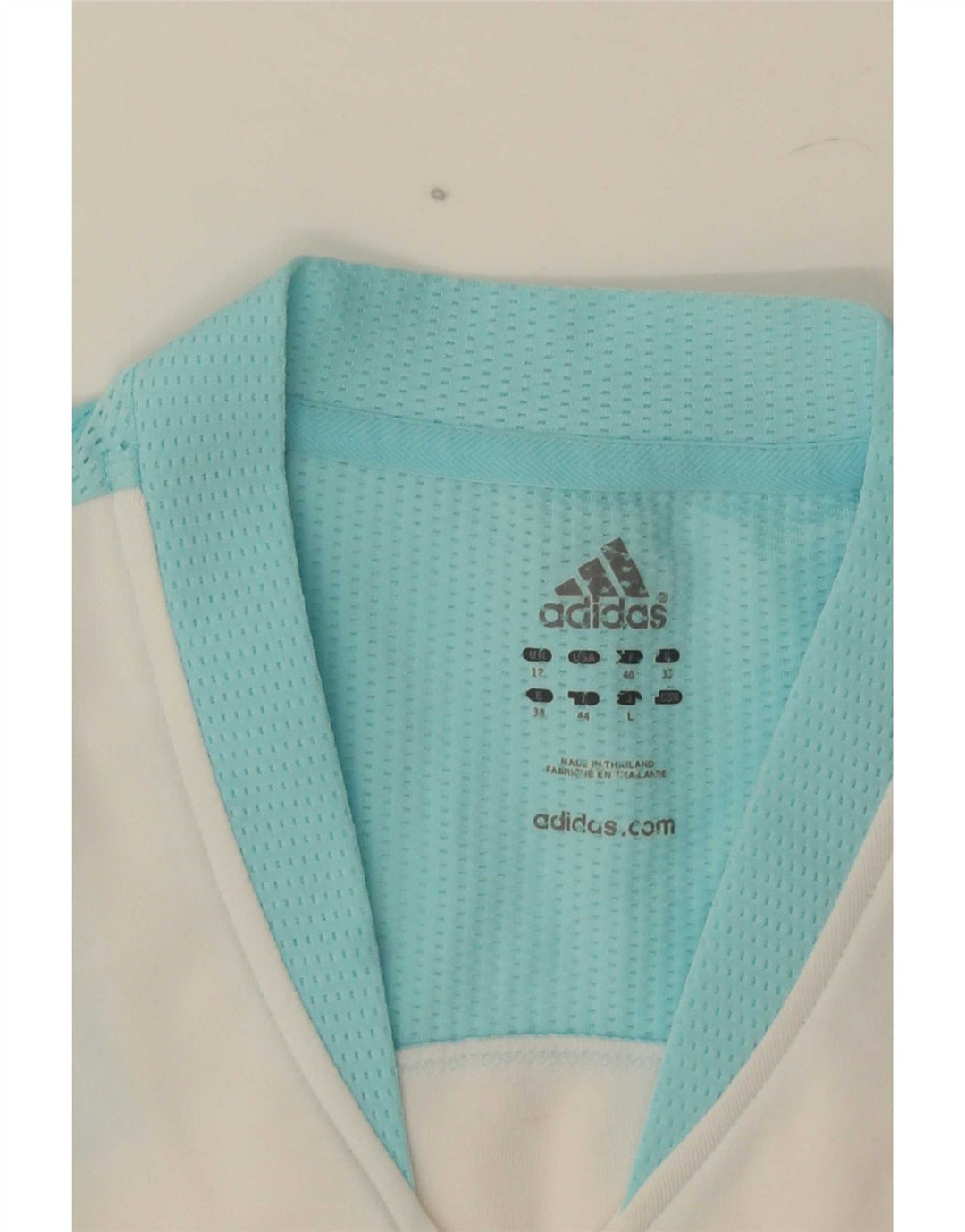 Adidas Damen Crop Vest Top UK 12 Mittelweiß Farbblock