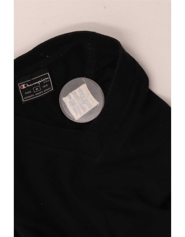 Champion Herren T-Shirt Top Medium Schwarz Baumwolle