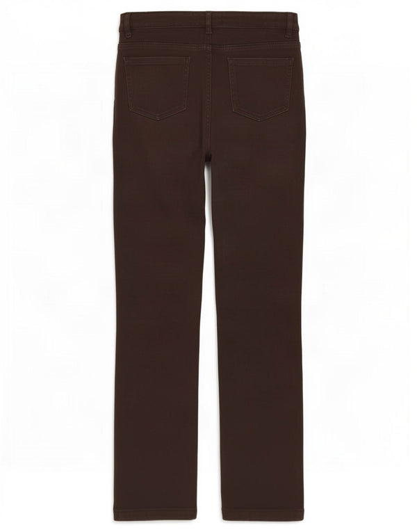 Marks & Spencer Damen Gerade Freizeithose UK 12 Mittel W30 L31 Braun