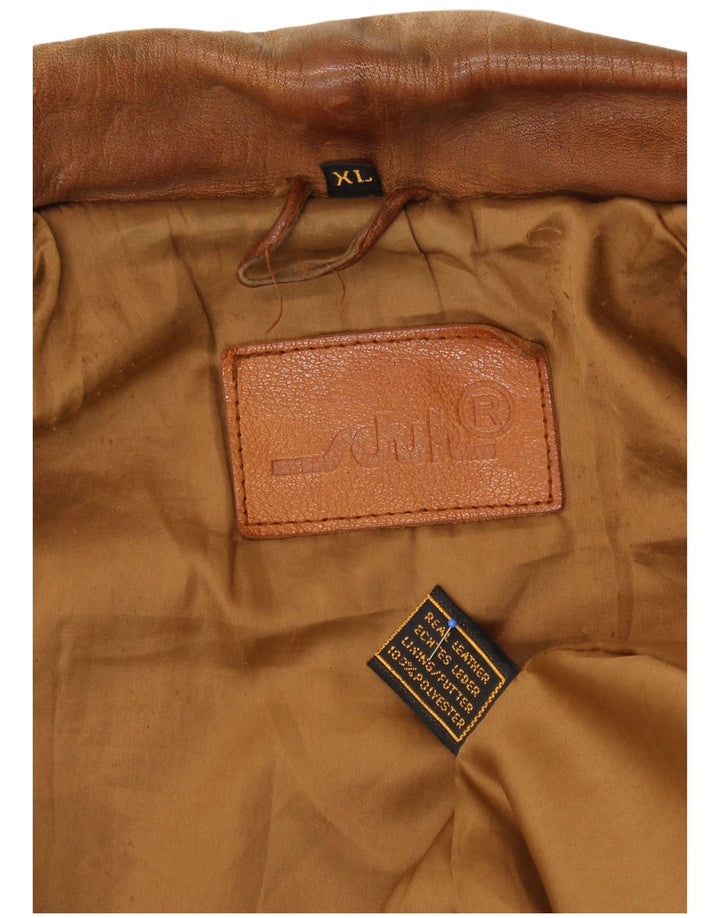 Schuh Herren Lederjacke UK 42 XL Braunes Leder