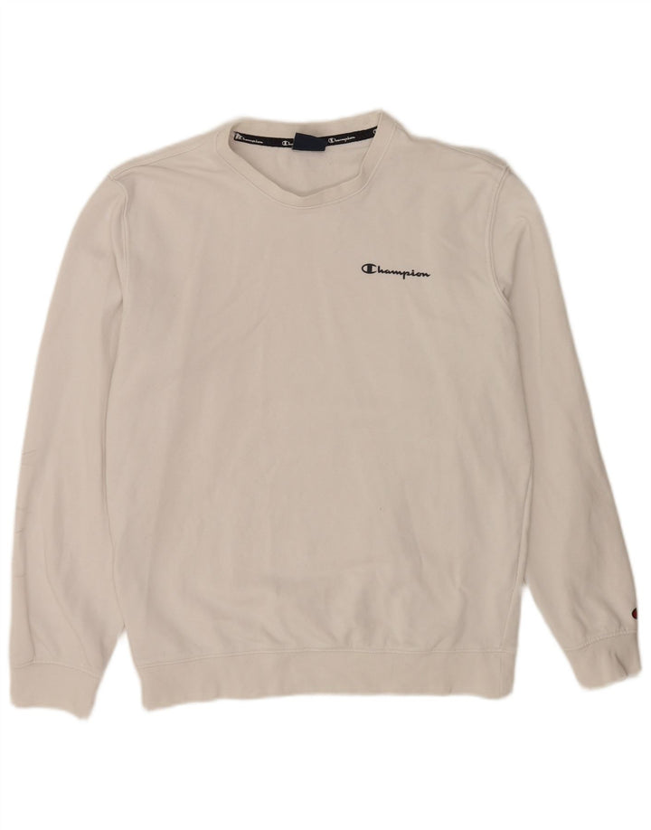 Champion Damen-Sweatshirt mit regulärer Passform, UK 14, mittelweiße Baumwolle