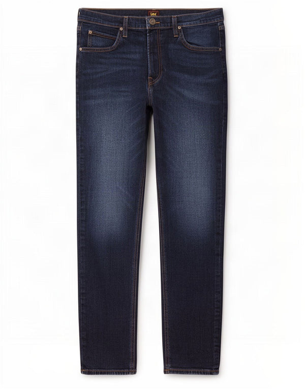 Lee Herren Austin Tapered Jeans W34 L32 Marineblau Baumwolle