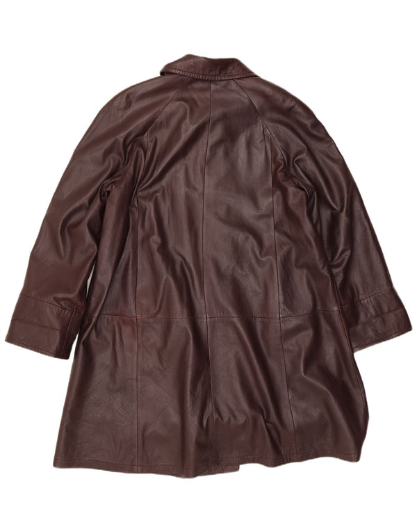 Basetti Damen Ledermantel IT 50 XL Braunes Leder