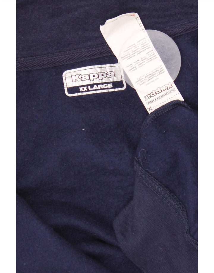 Kappa Herren Trainingsanzug Top Jacke 2XL Marineblau Baumwolle