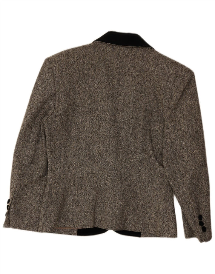 Electre Damen-Blazerjacke mit 1 Knopf, Gr. 10, Größe S, Grau meliert