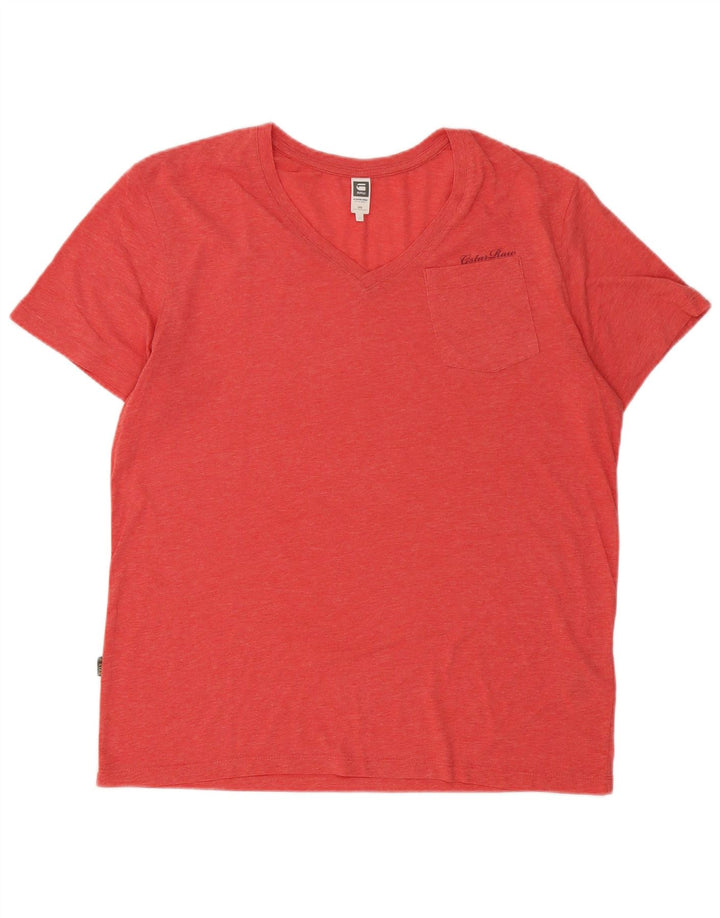 G-Star Herren T-Shirt Top Große rote Baumwolle