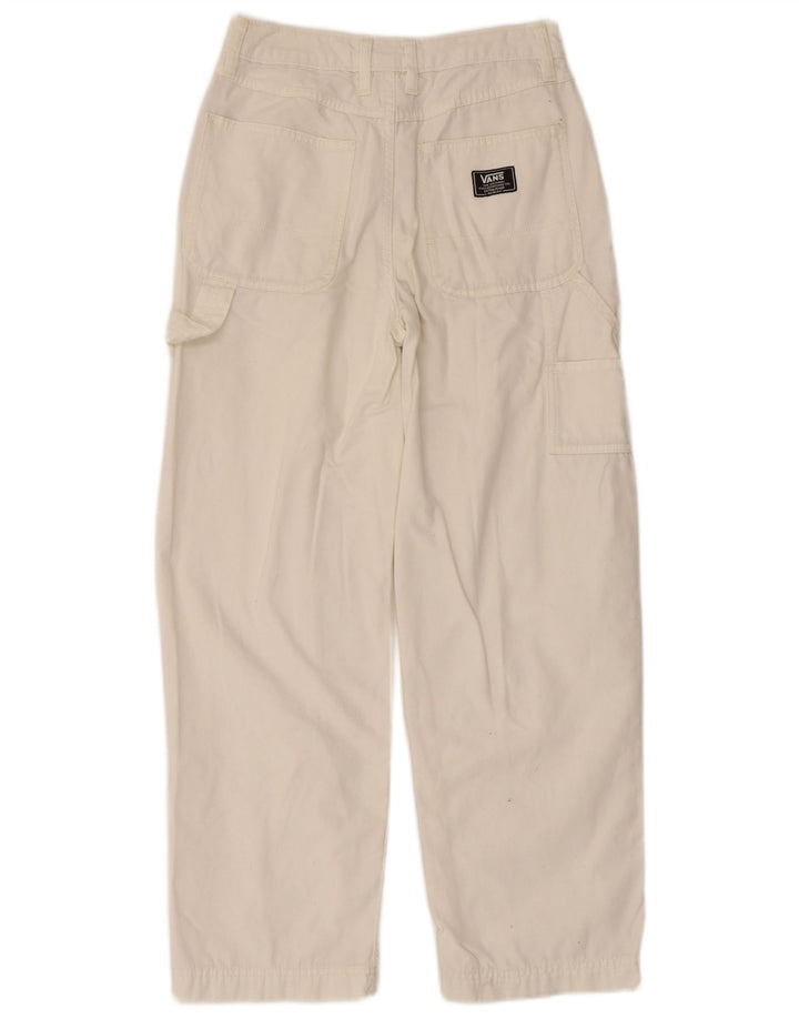 Vans Gerade Cargohose für Damen W25 L27 Weiße Baumwolle