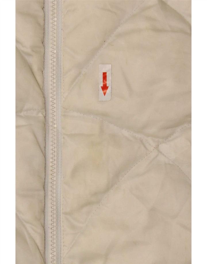 The North Face Damen Wattierte Jacke UK 16 Large Off White Nylon