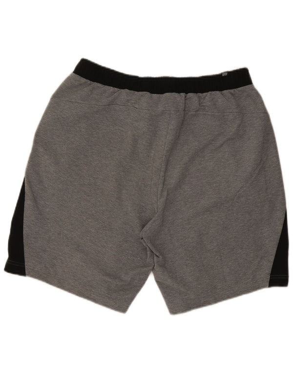 Puma Herren-Sportshorts, groß, graue Colourblock-Baumwolle