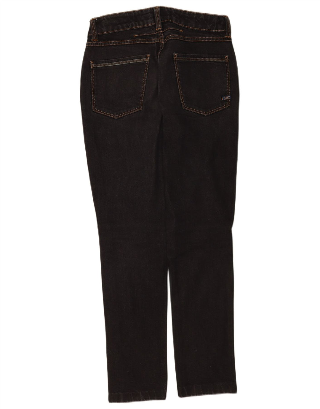 Massimo Dutti Damen Slim Jeans W27 L28 Schwarze Baumwolle