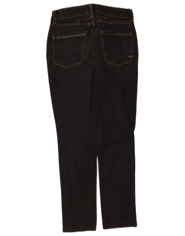 Massimo Dutti Damen Slim Jeans W27 L28 Schwarze Baumwolle