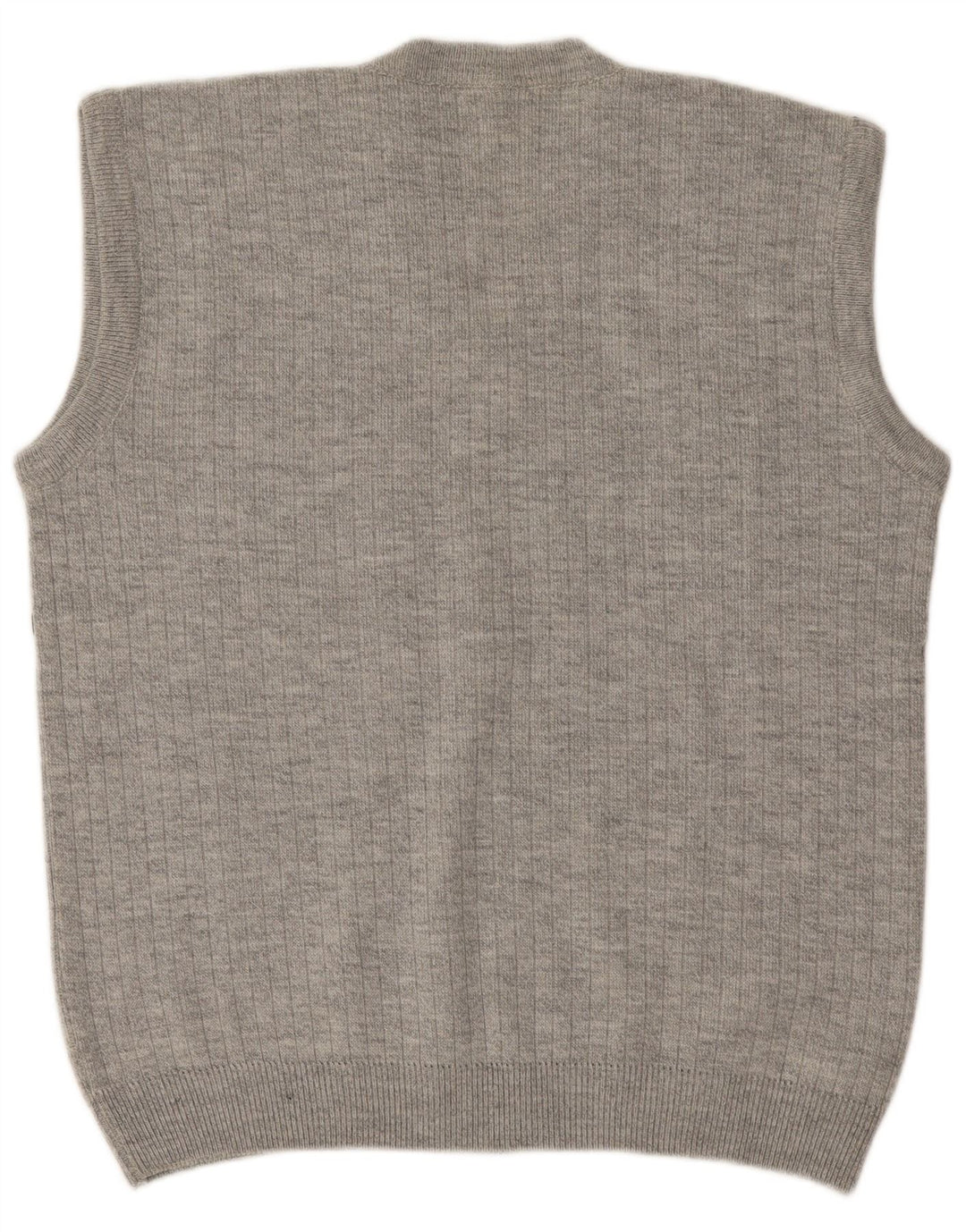 VINTAGE Herren Weste Tank Top XL Grau gestreift Acryl