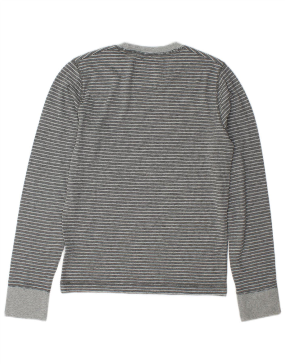 Hollister Herren-Top mit langen Ärmeln, klein, grau gestreift