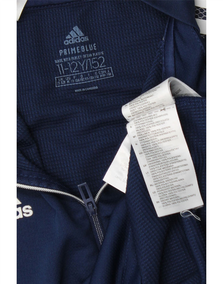 Adidas Jungen Graphic Top Langarm 11-12 Jahre Marineblau