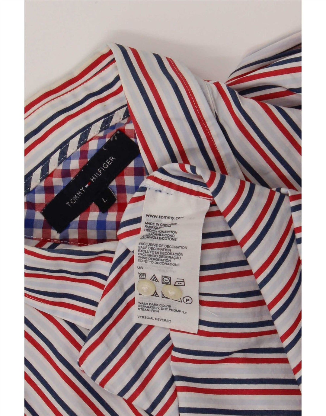 Tommy Hilfiger Herrenhemd, groß, mehrfarbig, gestreift, Baumwolle