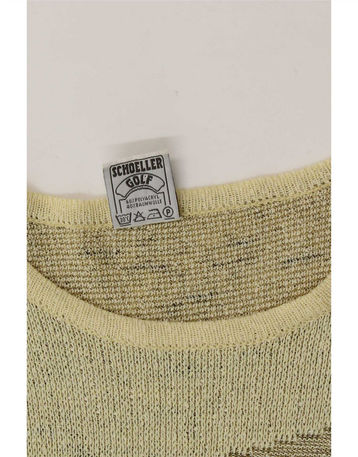 Freya Damen Pullover mit grafischem U-Boot-Ausschnitt, Gr. 14, Mittelgelb